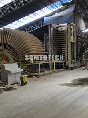 particle board producing machine